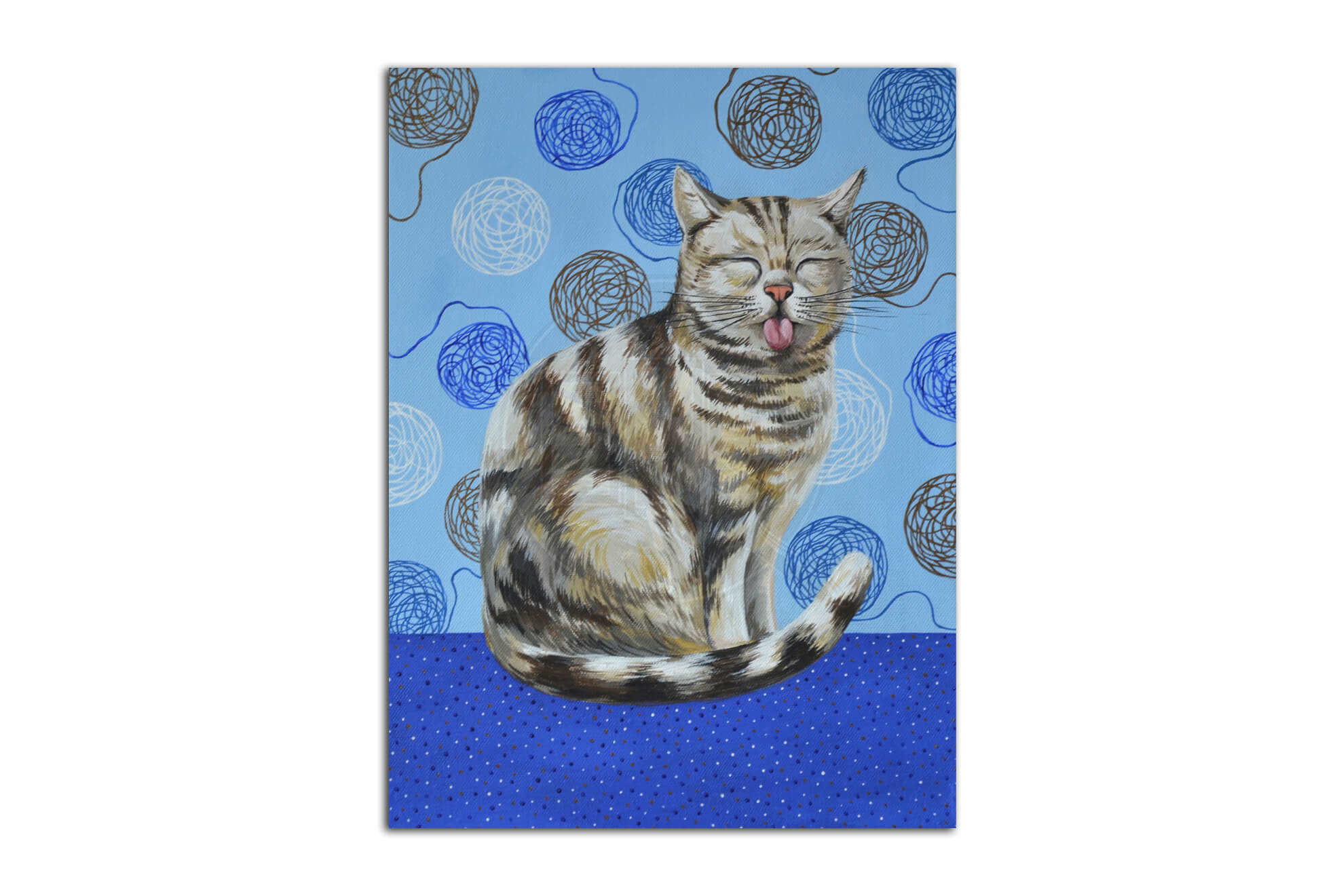 Авторская картина Кот с языком | купить картину в Авторская картина Кот с языком