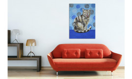 Авторская картина Кот с языком Авторская картина Кот с языком