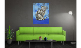 Авторская картина Кот с языком Авторская картина Кот с языком