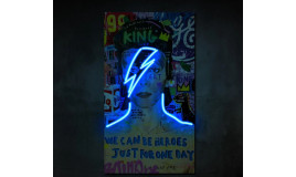 Картина с неоном David Bowie
