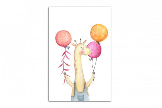 Картина  Жираф с шариками